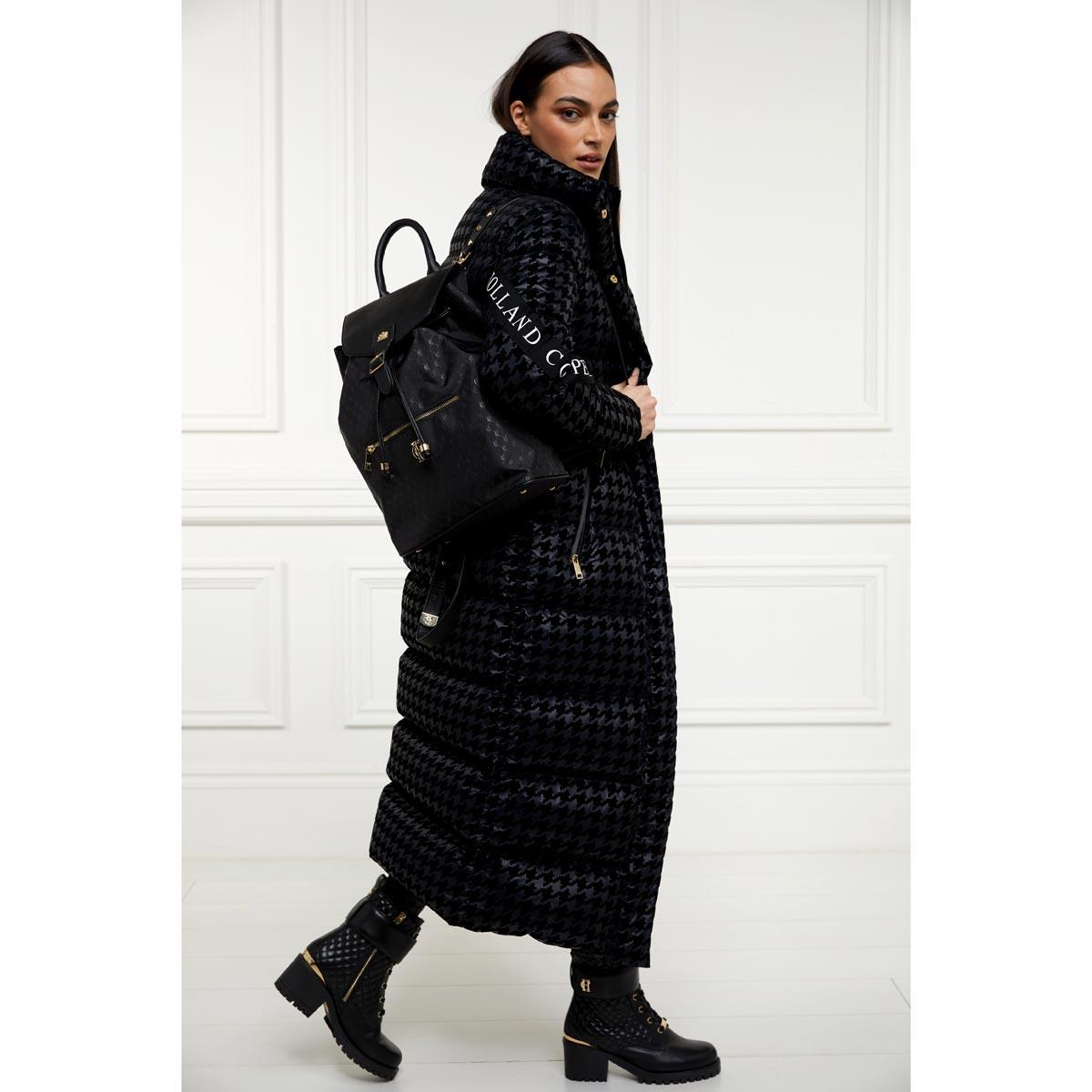 Black Monogram Holland Cooper Womens Regency Backpack On Model