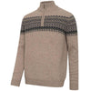 Hoggs Of Fife Mens Colonsay Fair Isle 1/4 Zip Pullover