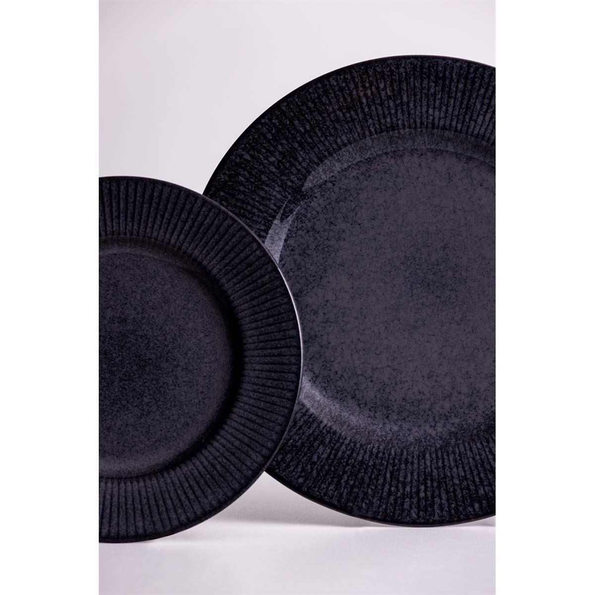 BLACK Mason Cash Reactive Linear Dinner Plate LS2