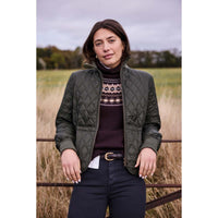 Seal Brown Barbour Womens Darwen Knitted Jumper LS3