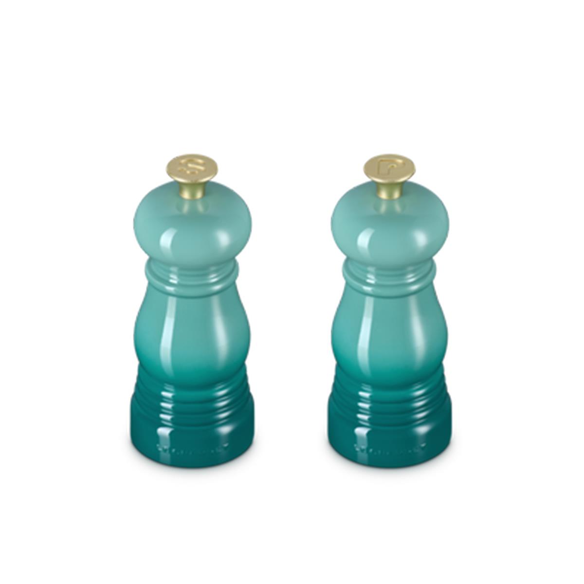 Le Creuset Set of 2 Classic Mini Mills Bleu Riviera from top