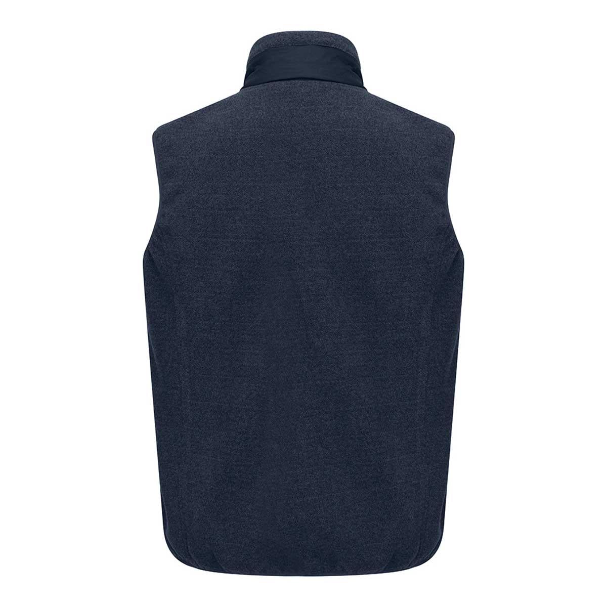 Midnight Navy Marl Hoggs Of Fife Mens Melville Hybrid Gilet Back