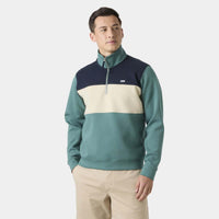 Opal Green model Helly Hansen Mens Koster Sweatshirt 1/2 Zip