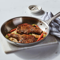 Le Creuset Signature 3-ply Stainless Steel 20cm Uncoated Shallow Frying Pan