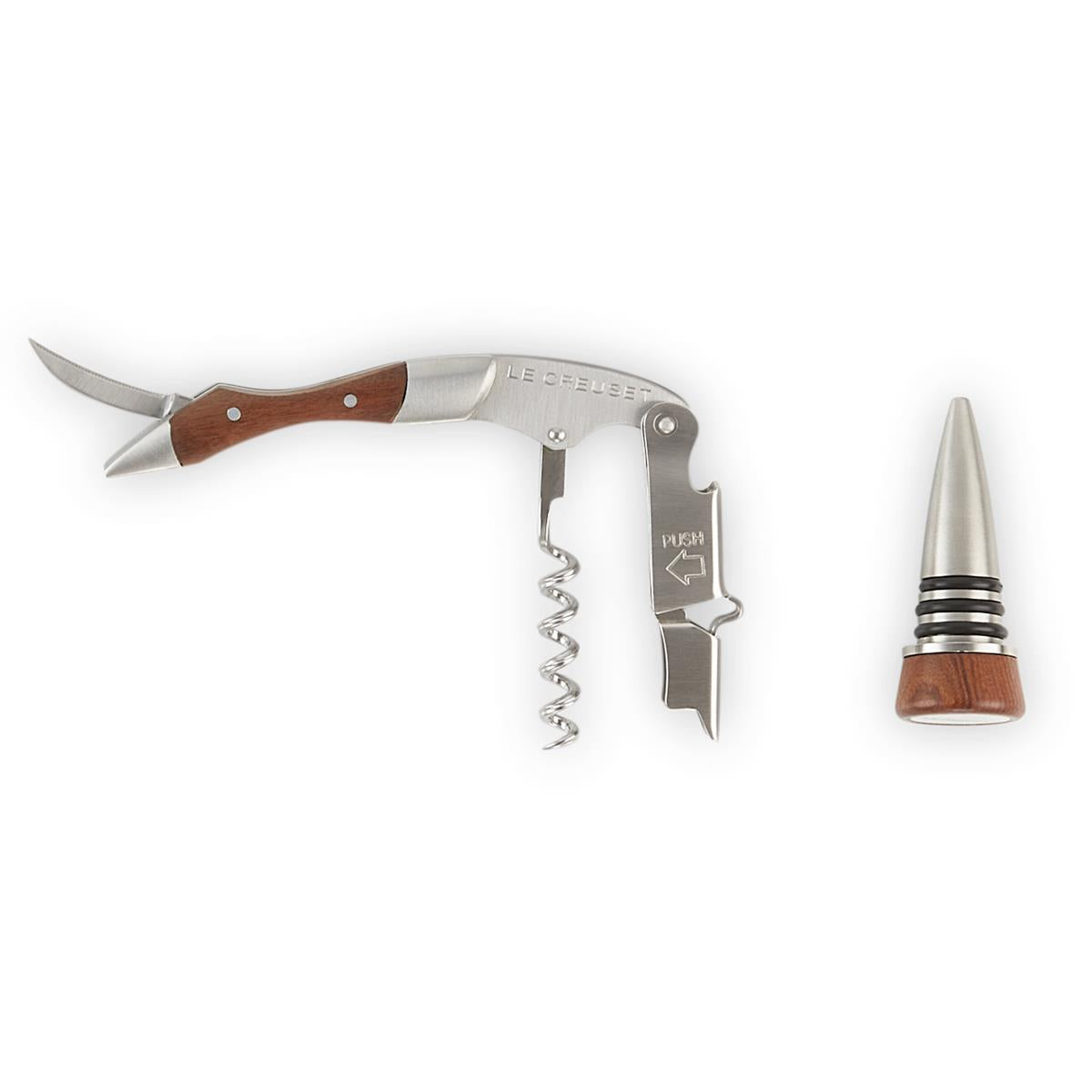 Le Creuset GS 190 Wooden Waiter's Corkscrew and Stopper