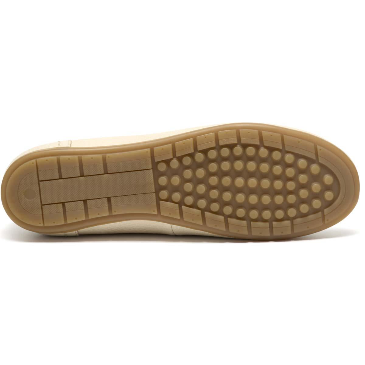 Cream Leather Clarks Womens Elliotte Sail Moccasin Shoes Sole