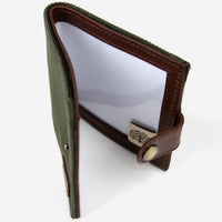 Teales Huntsman Brandy Leather & Forest Canvas Shotgun Certificate Holder SKU059