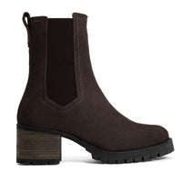 Chocolate Suede Fairfax & Favor Womens Heeled Boudica Boot Side