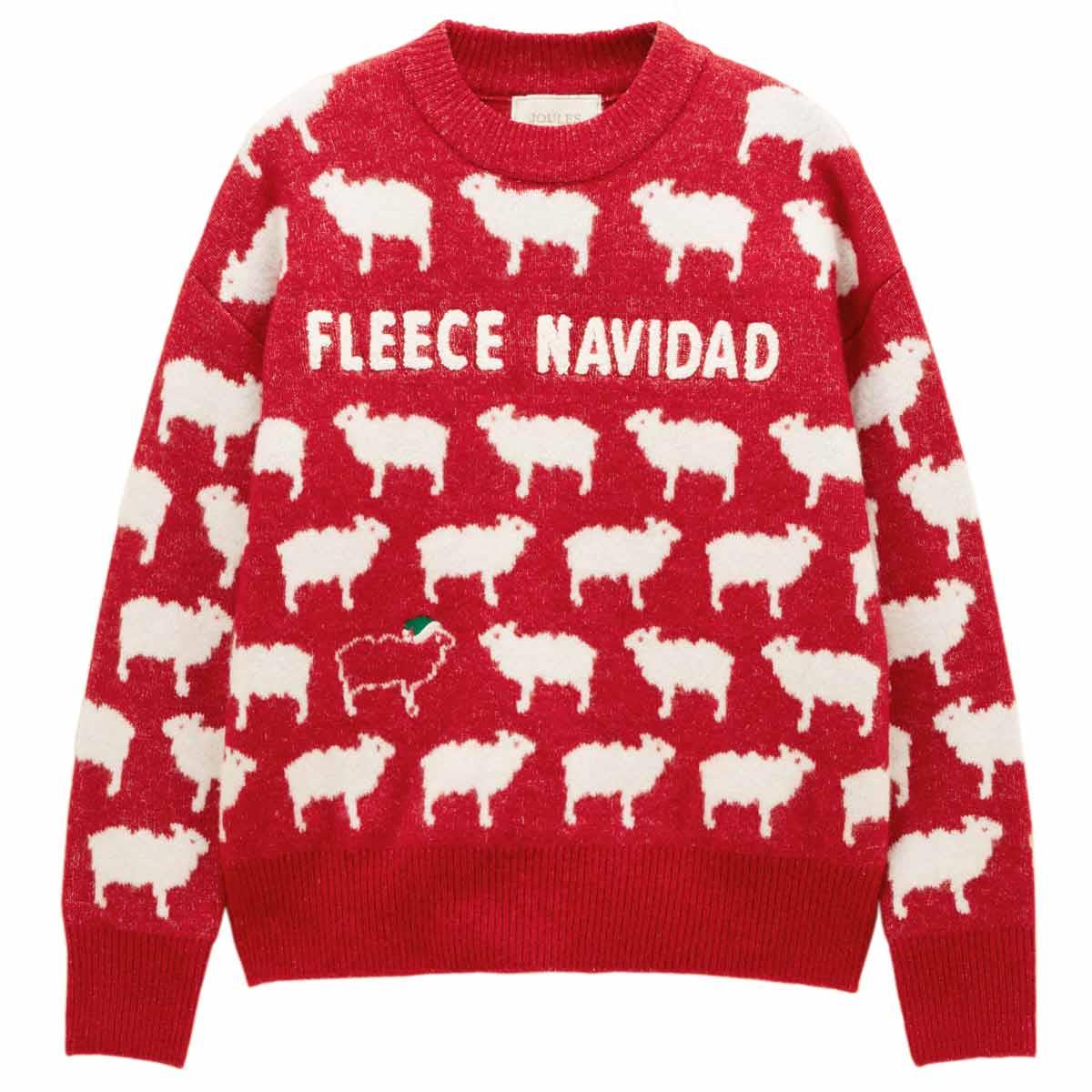 Joules Womens Fleece Navidad Christmas Jumper