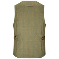 Autumn Bracken Hoggs Of Fife Mens Kinloch Technical Tweed Field Waistcoat Rear