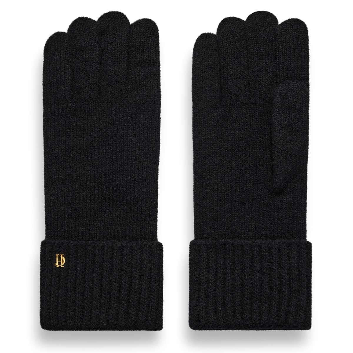 Black Holland Cooper Womens Classic Logo Gloves