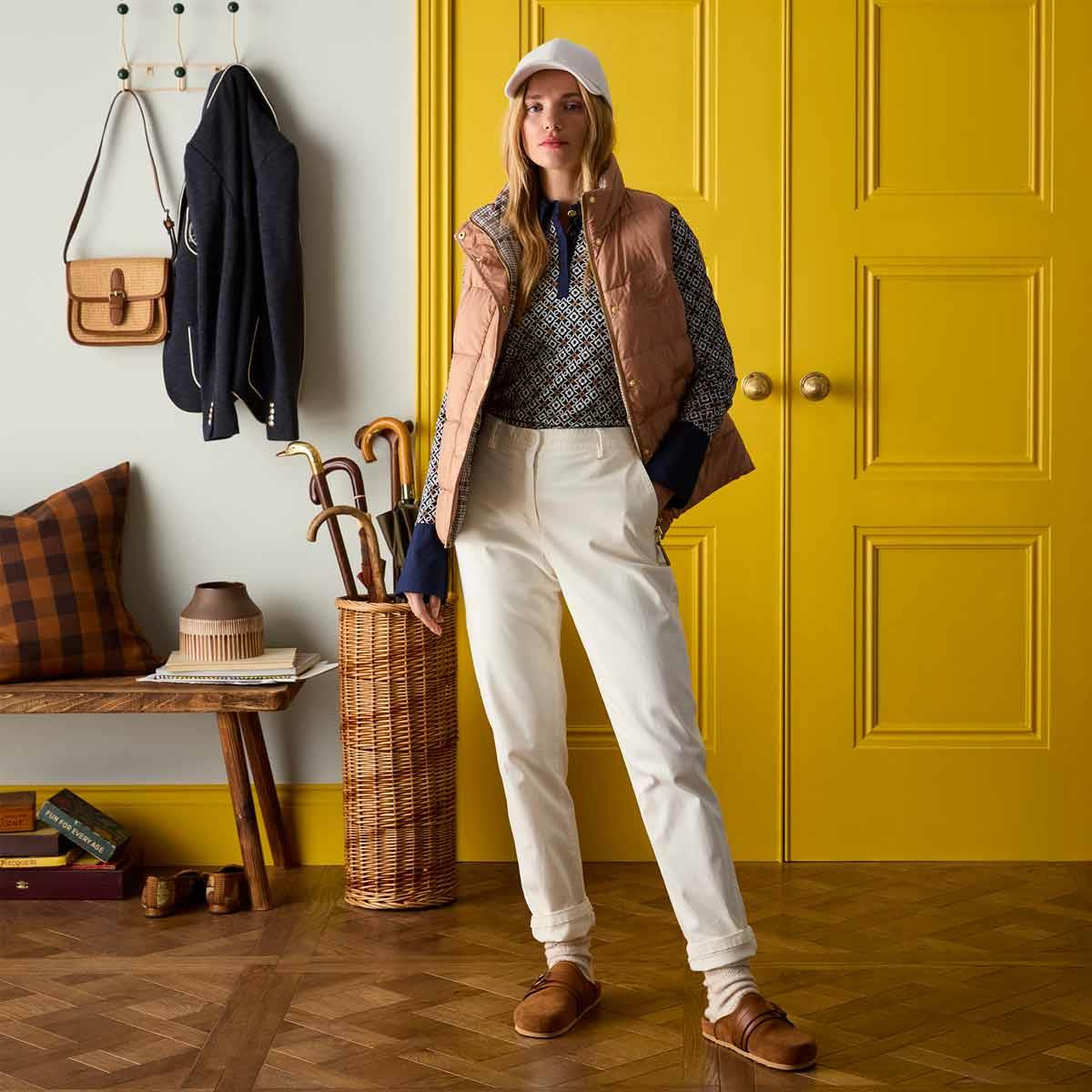 Check  Joules Womens Reversible Gilet Lifestyle Model