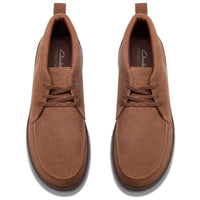 Cola Suede Clarks Mens RelaxLite Moc Boots Top View