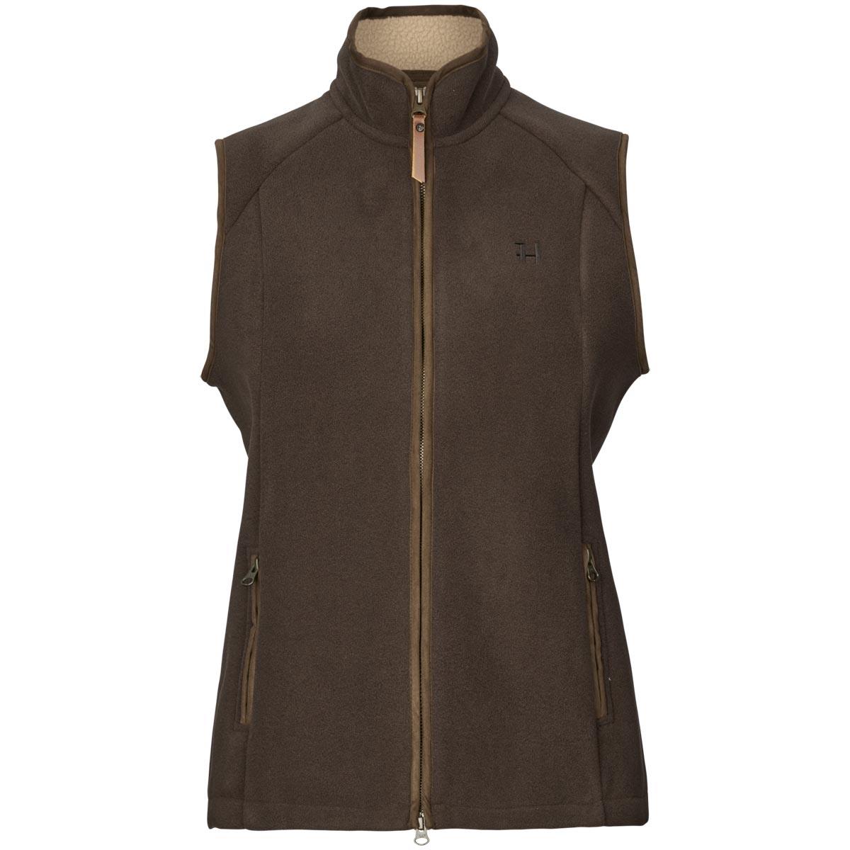 Demitasse Brown Harkila Womens Sandhem Sherpa Fleece Waistcoat