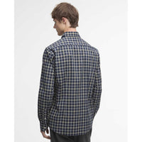 Navy Barbour Mens Bramham Checked Tailored Shirt Back