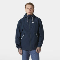 navy Helly Hansen Mens Sandoy Rain Jacket model
