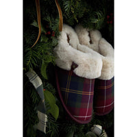 Winterberry Tartan Barbour Womens Claudia Tartan Mule Slipper lifestyle2