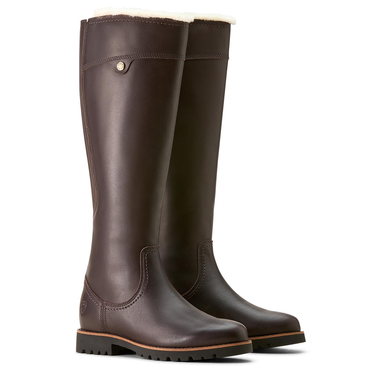 Espresso Ariat Womens Arlington Sherpa Waterproof Tall Boots Angled
