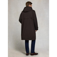 Chocolate Holland Cooper Mens One Size Waterproof Coat On Model Back
