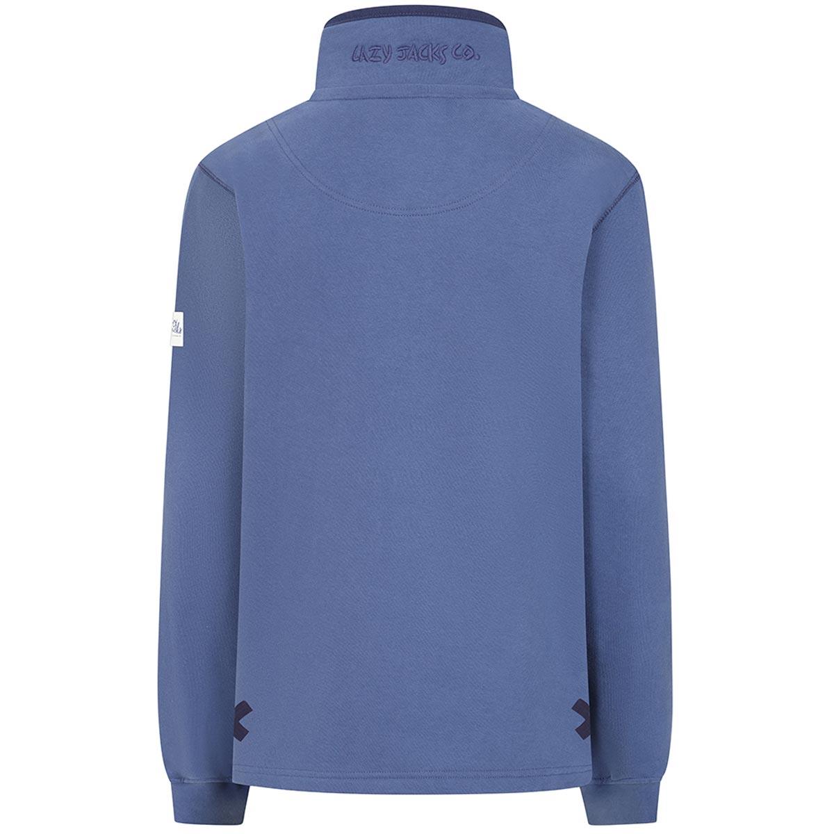 Denim Lazy Jacks Womens LJ3 1/4 Zip Sweatshirt Back