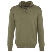 Green Slate Barbour Mens Cotton Half Zip Sweater