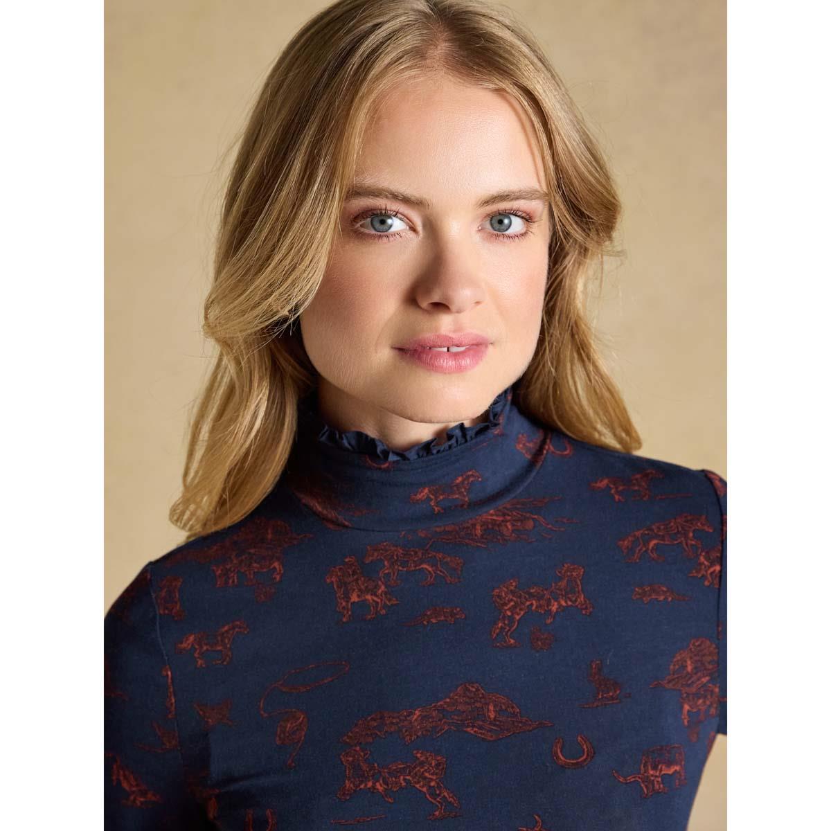 Joules Womens Printed Amy Long Sleeve Top