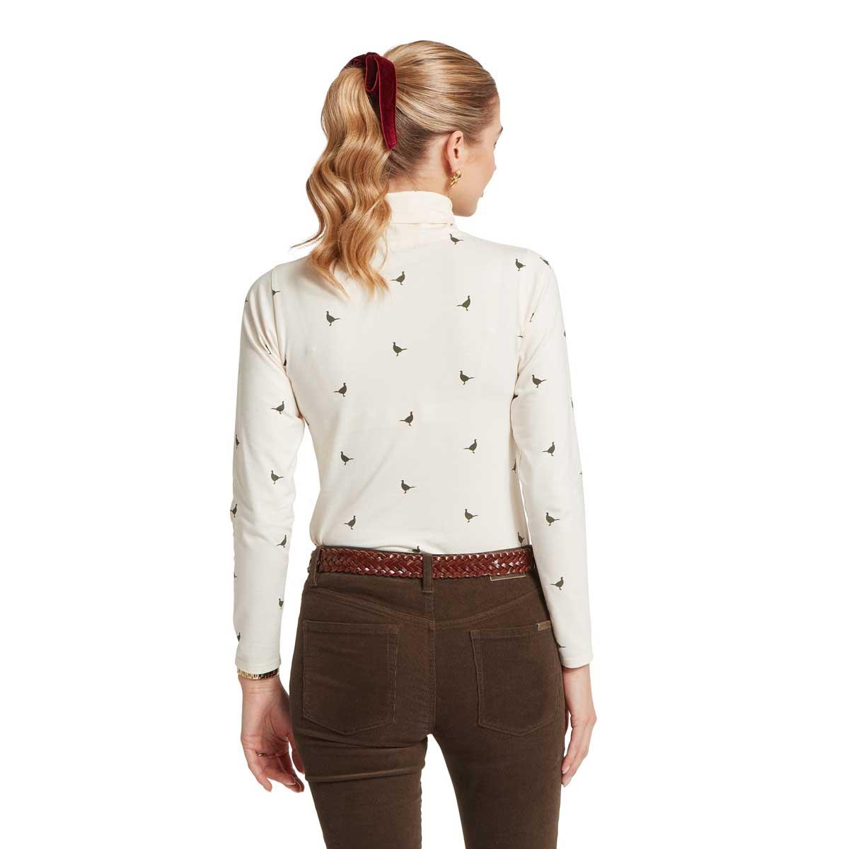 Dark Khaki Green Pheasant Schoffel Womens Malham Top Back