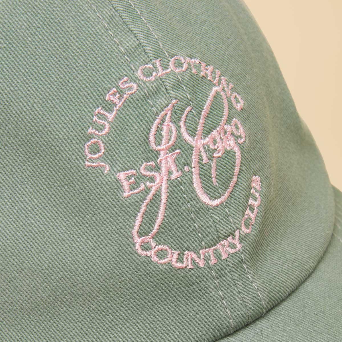Green Pink Joules Womens Daley Baseball Cap Detail