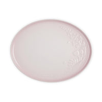 Le Creuset Stoneware Serving Platter La Jardin Collection shell pink