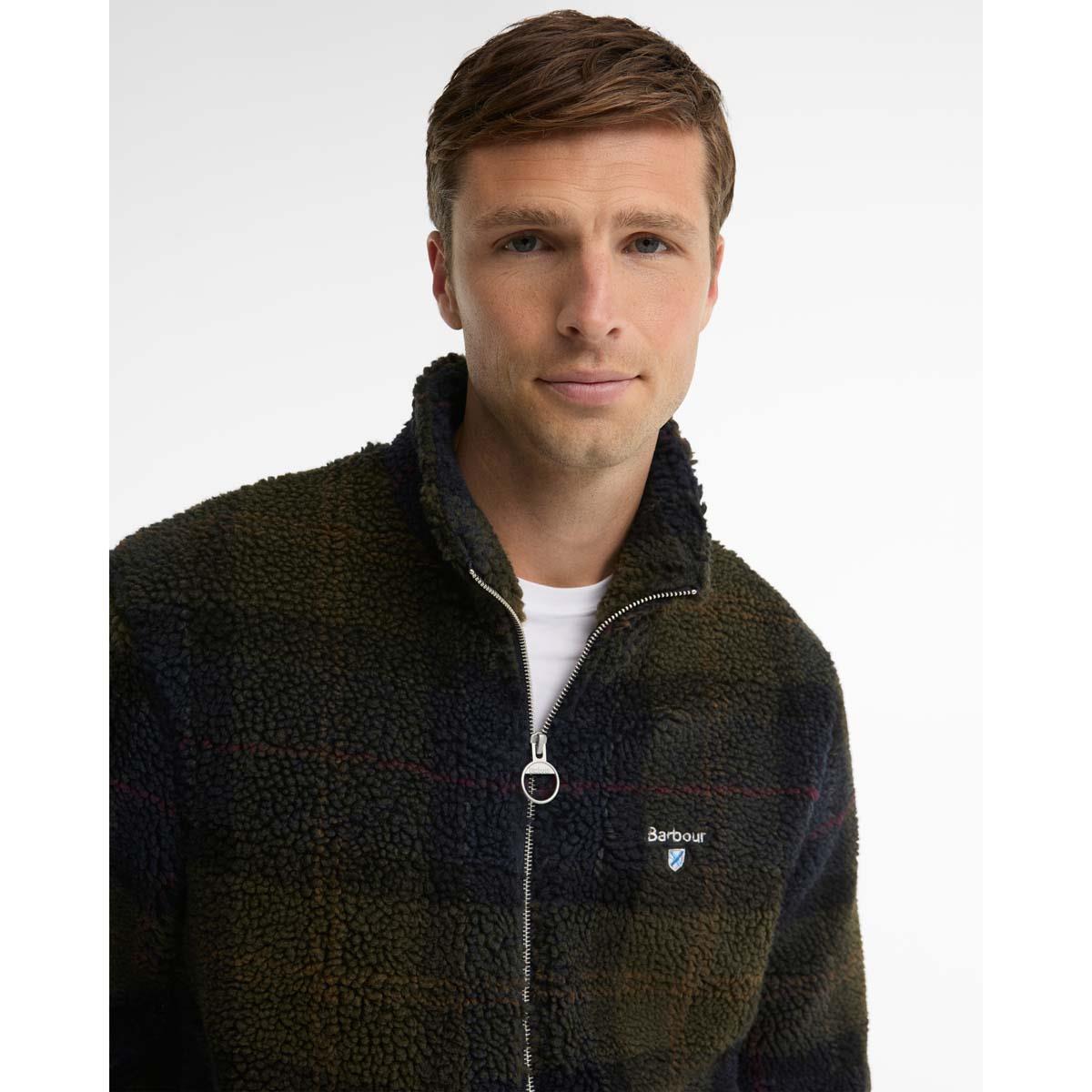 Barbour Mens Tartan Fleece Zip Through Sweatshirt