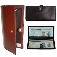 Teales Leather Firearms and Shotgun Licence Holder Double Fold Flat