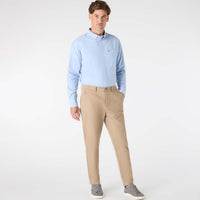 Pale Blue Musto Mens Original Oxford Shirt ON MODEL