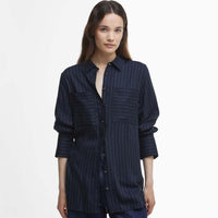 Navy Barbour Womens Carrie Shirt Model Front
