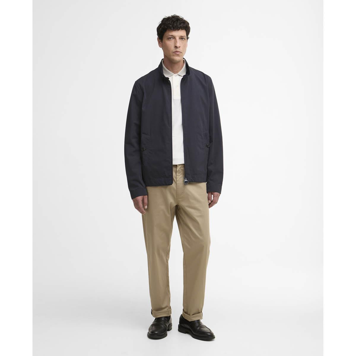 Navy Barbour Mens Tyneside Casual Jacket On Model