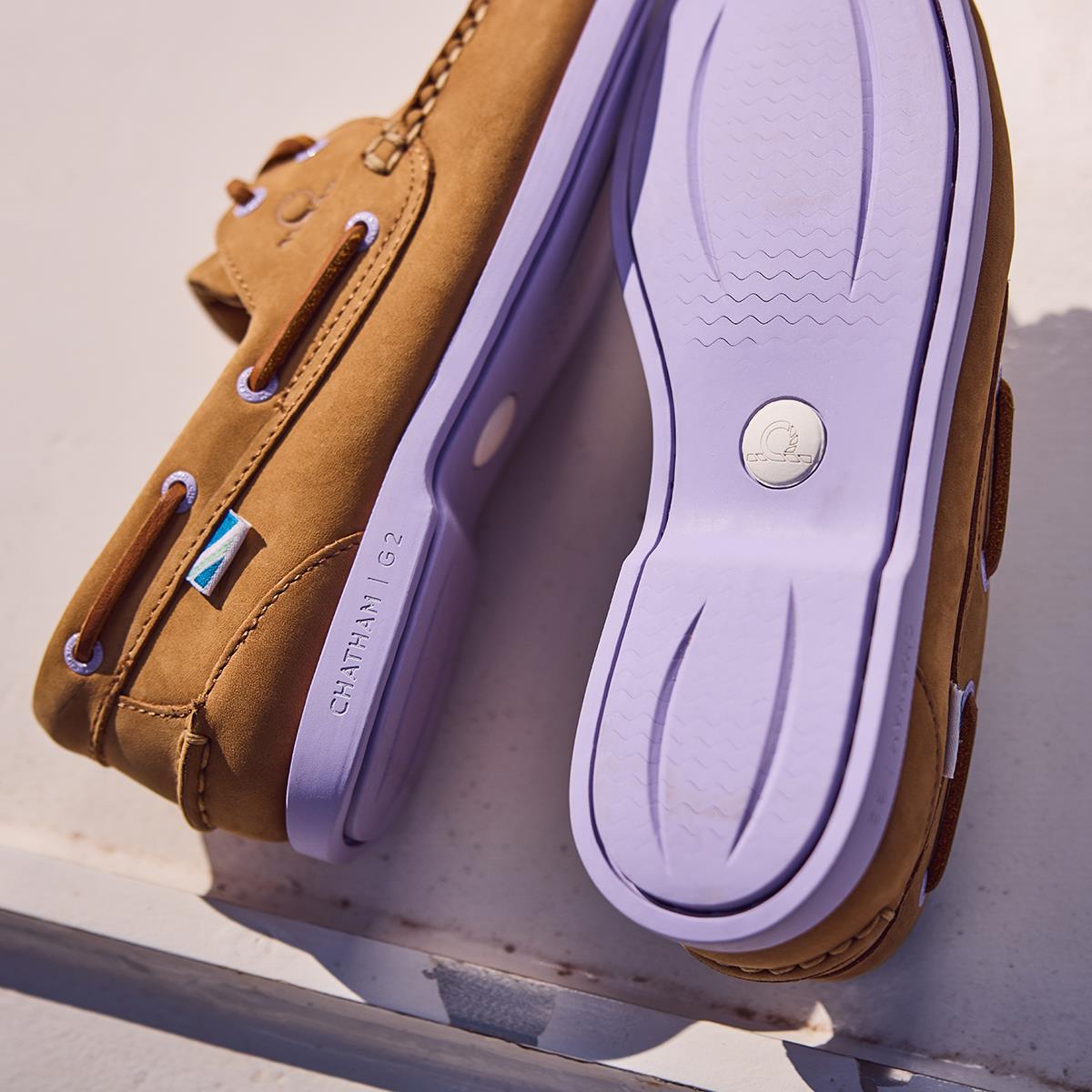 Tan/ Lavender Chatham Womens Pippa II G2 Deck Shoes