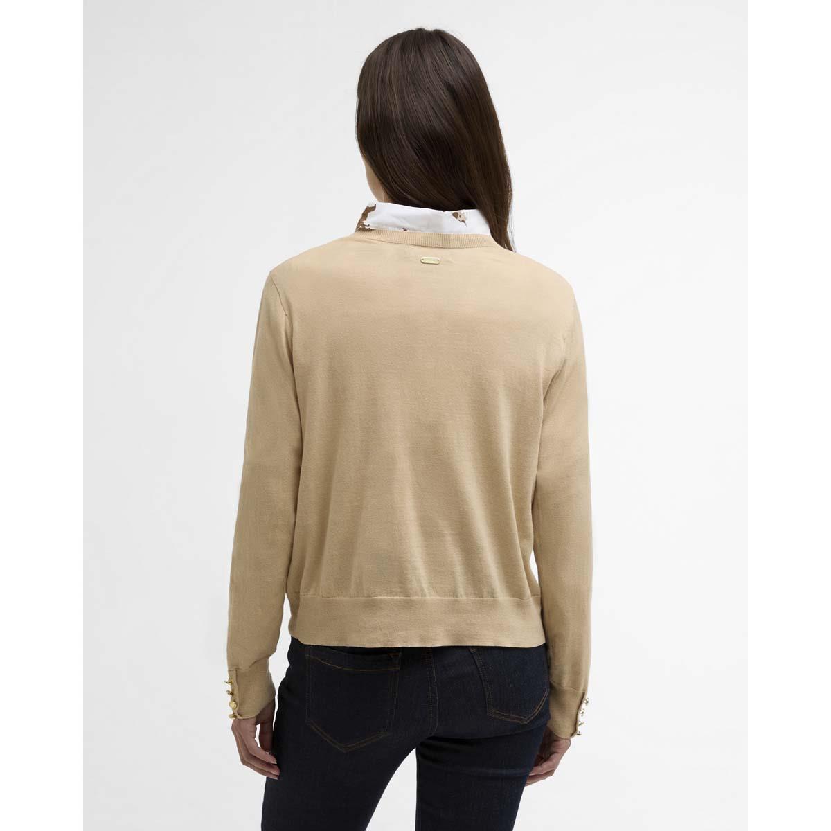 Safari Barbour Womens Clover Knitted Jumper back2