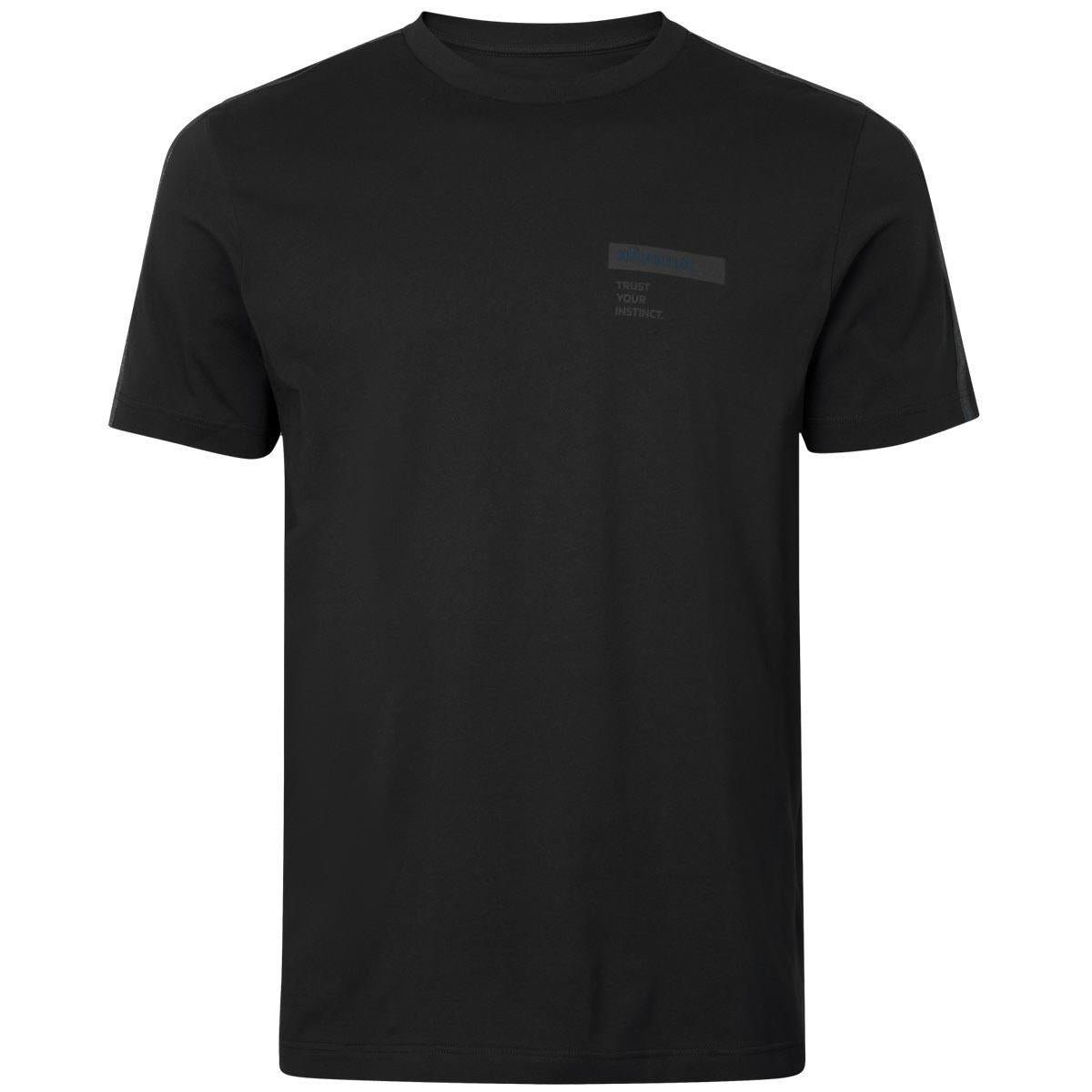 Anthracite/Sea Blue Harkila Mens Logo Band T-Shirt