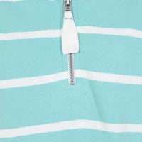 Peppermint Lazy Jacks Womens LJ35 Stripe 1/4 Zip Sweatshirt Zip Detail