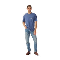 Blue R.M. Williams Mens Branded T-Shirt model