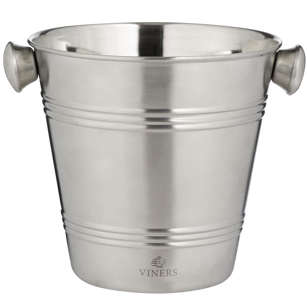 Viners Barware 1L Silver Single Wall Ice Bucket