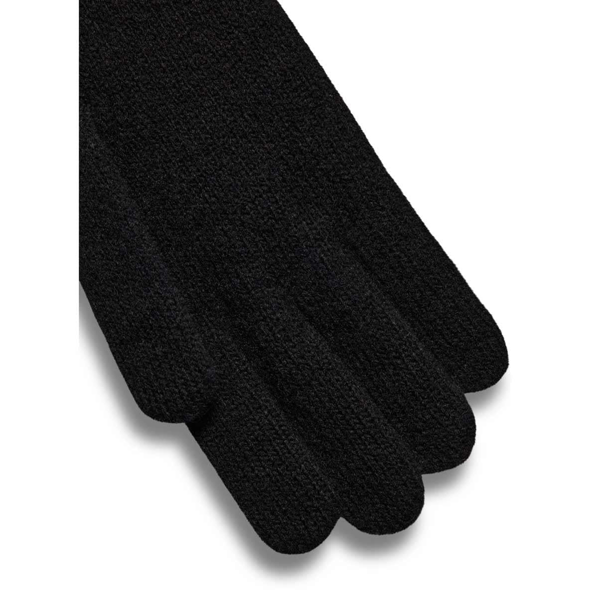 Black Holland Cooper Womens Classic Logo Gloves Finger Detail