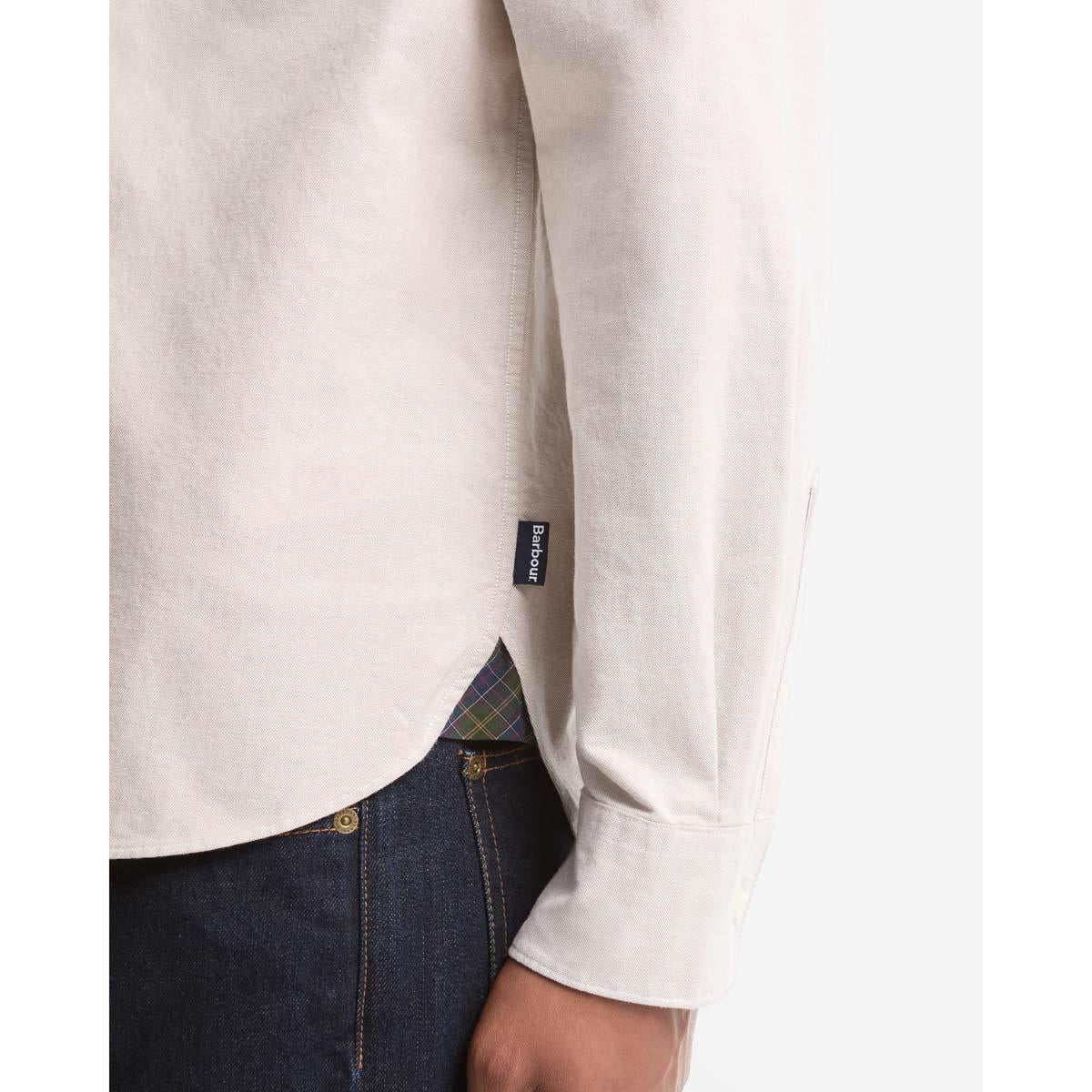 STONE Barbour Mens Authentic Oxford Shirt FRONT SLEEVE