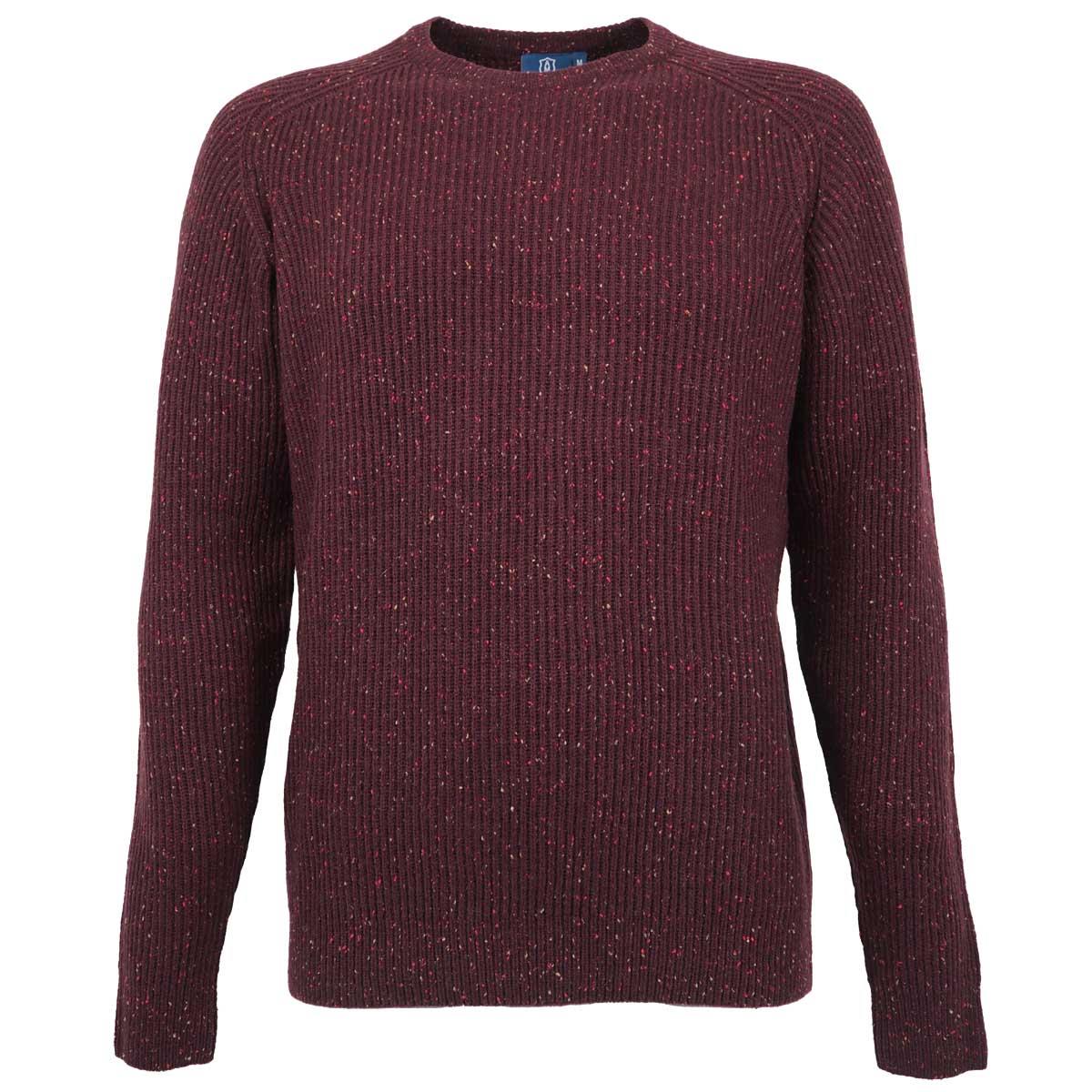 Albert and Maurice Donegal Rib Jumper Damson