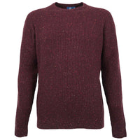 Albert and Maurice Donegal Rib Jumper Damson