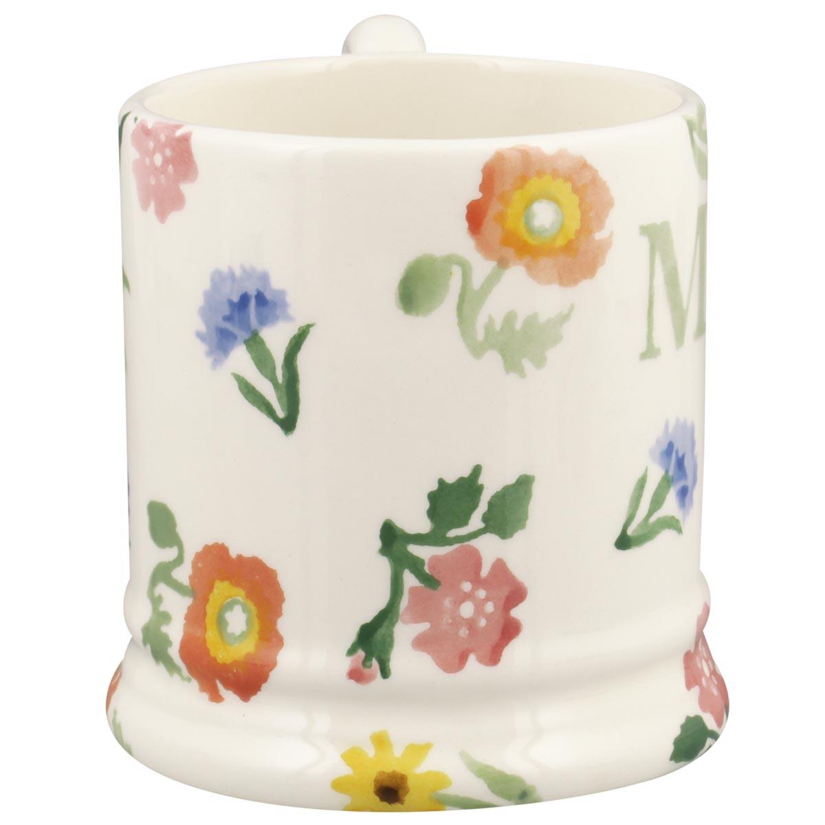 Emma Bridgewater Poppies and Pinks Mum Half Pint Mug Alternative Side View