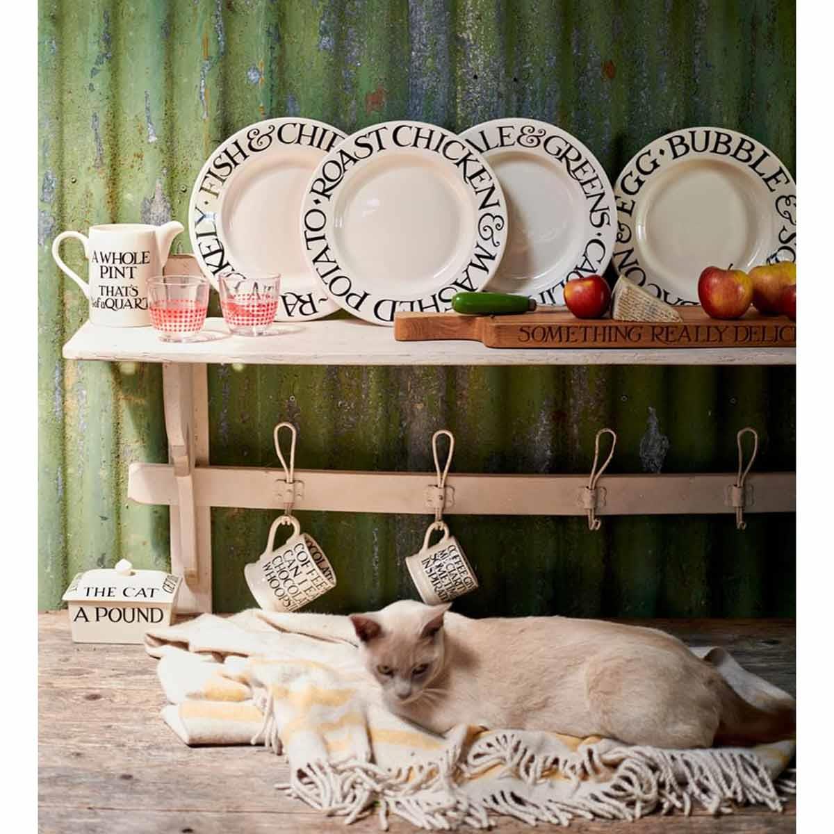 Emma Bridgewater Black Toast Roast Chicken Large 10.5 Inch Dinner Plate Black Toast Range Lifestyle