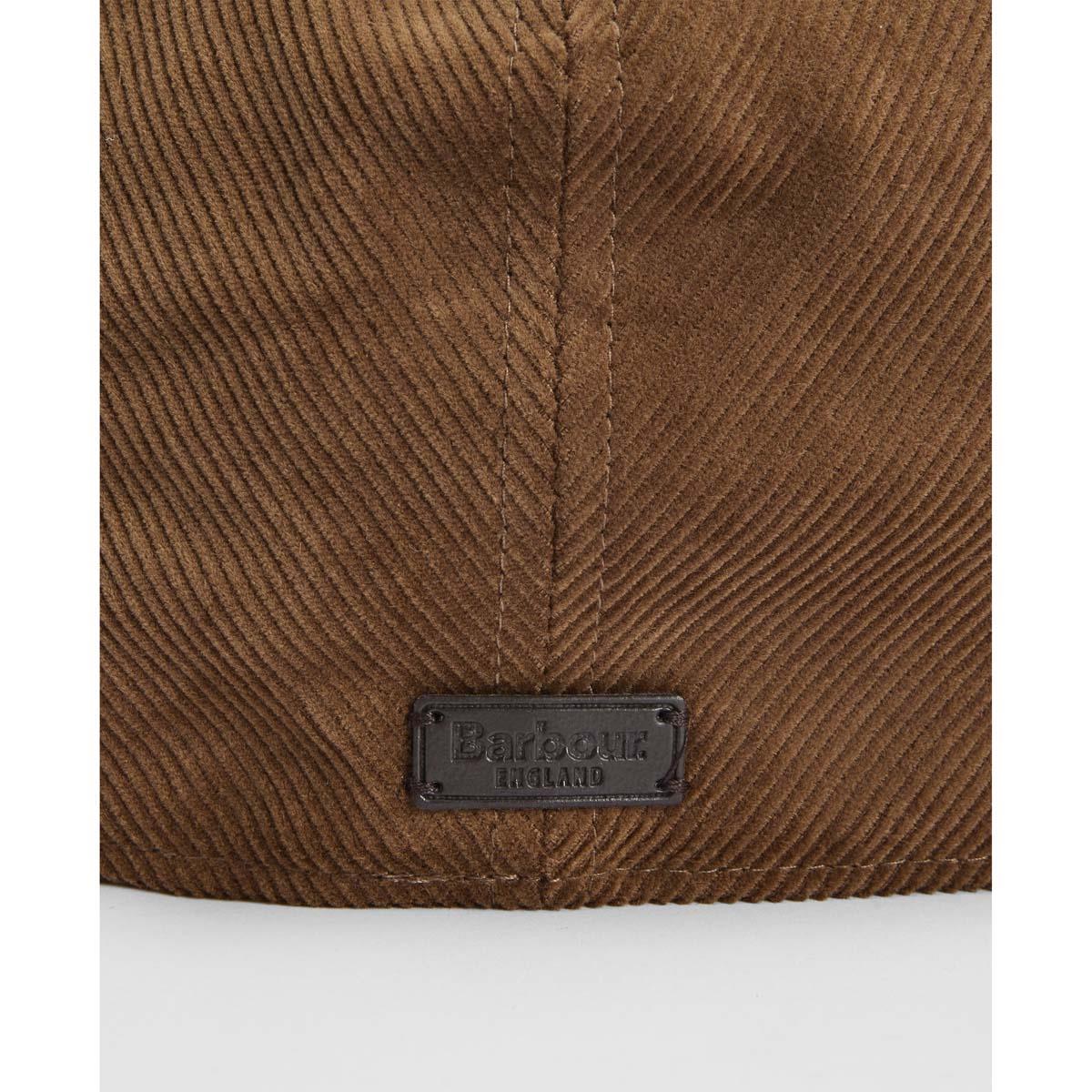 Beige Barbour Mens Bayfield Flat Cap detail