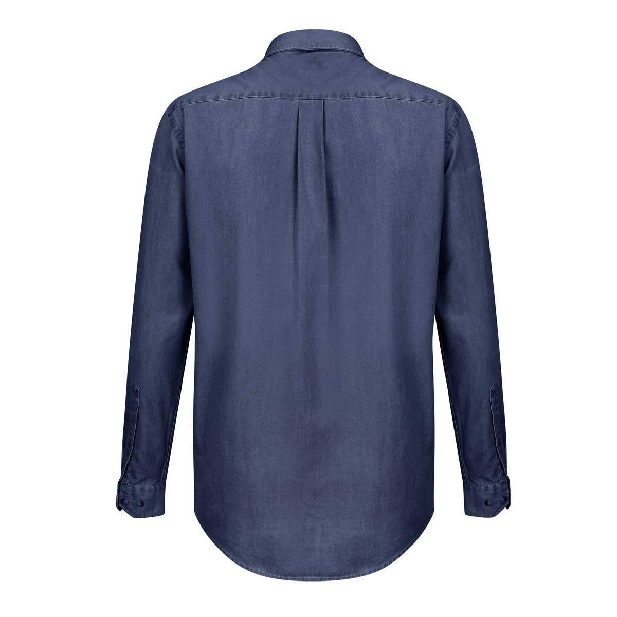DARK WASH Hoggs of Fife Mens Archerfield Denim Shirt BACK