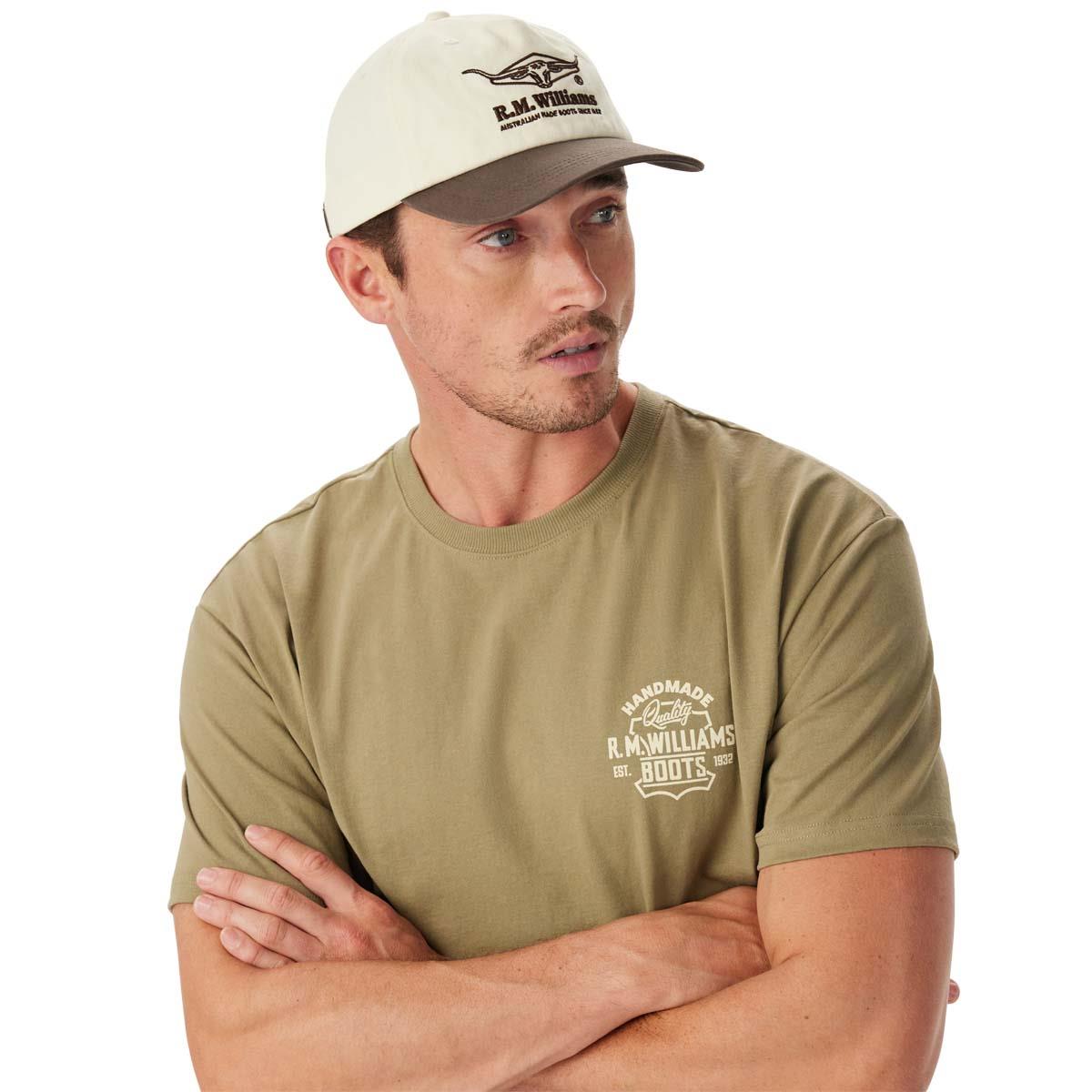 Natural Khaki R.M. Williams Percy Twill Cap model