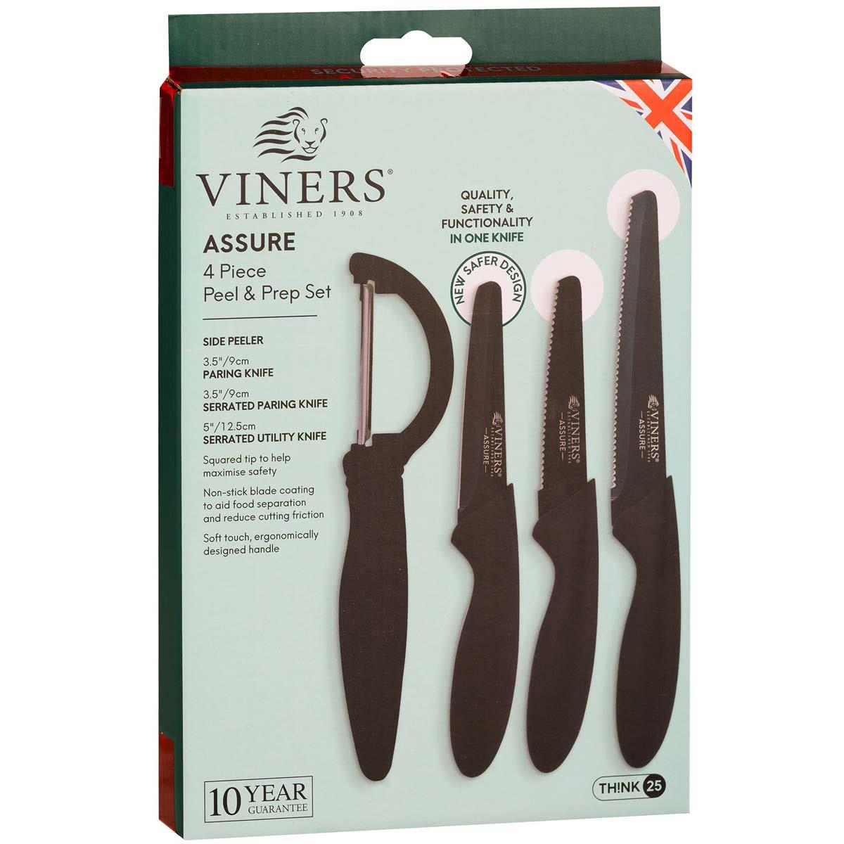 Viners Assure 4 Piece Peel & Prep Set